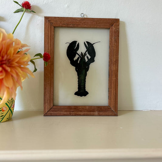 BLACK LOBSTER 2 Indian glass painting