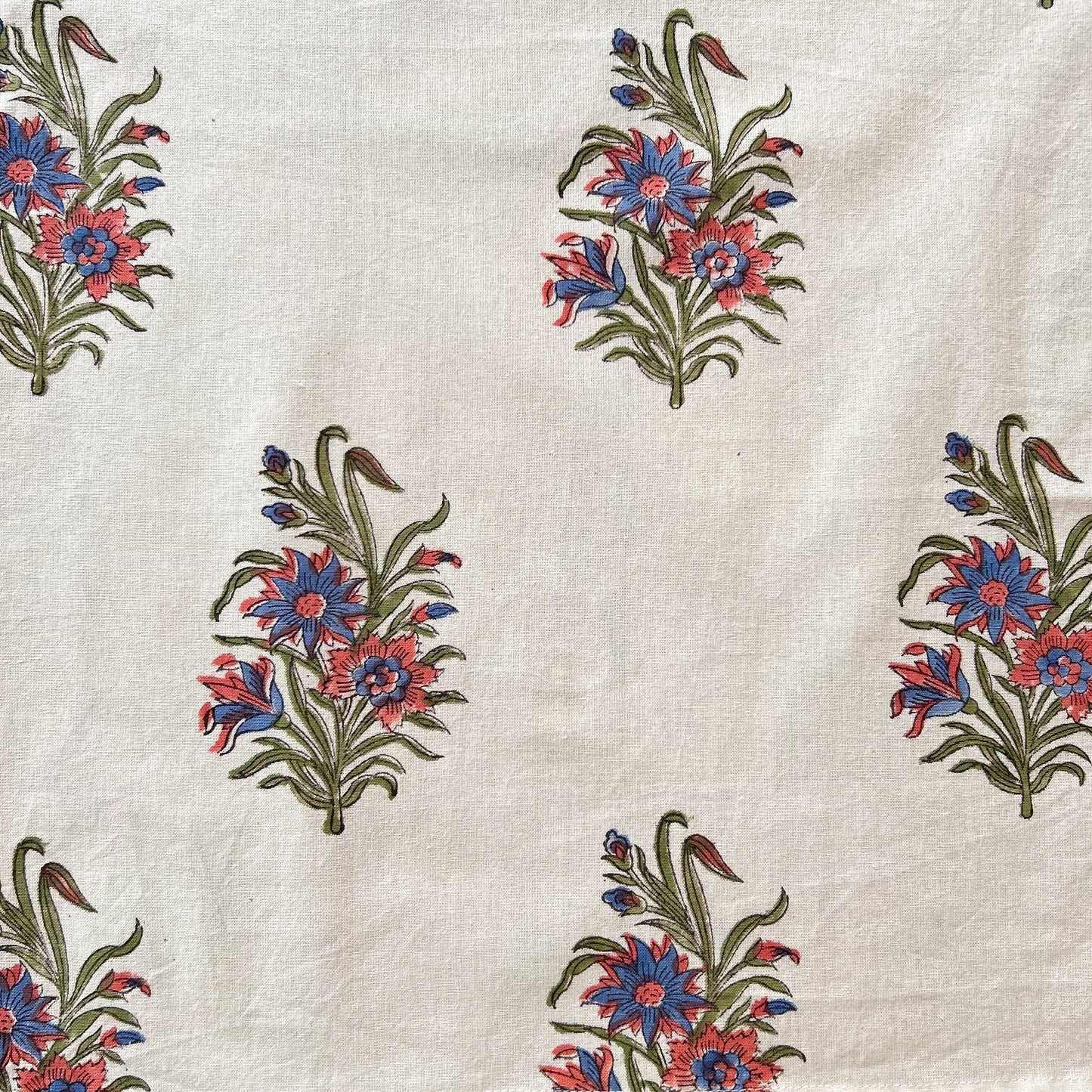 NEW CORAL FLOWER set of 4 cotton napkins