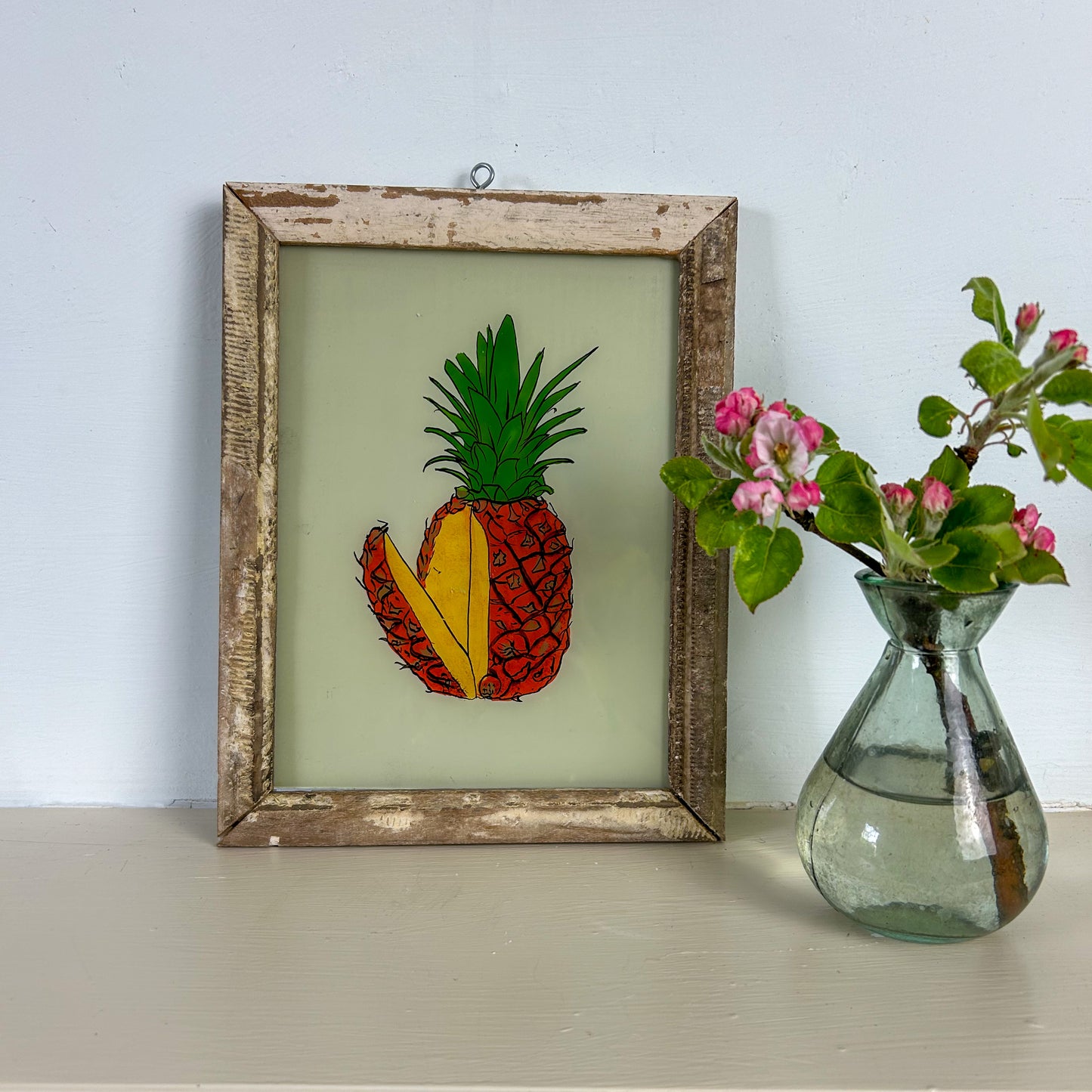 constance-and-denny-indian-reverse-glass-painting-boxed-packaging-hand-painted-artisan-gallery-walll-display-art-pineapple-3