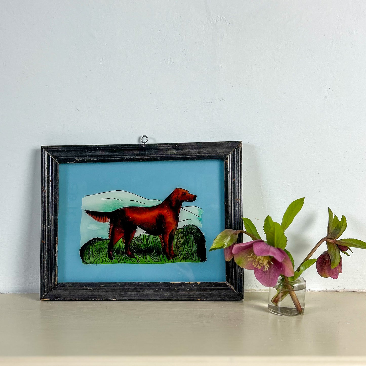 indian-glass-painting-dog-handpainted-indian-glass painting