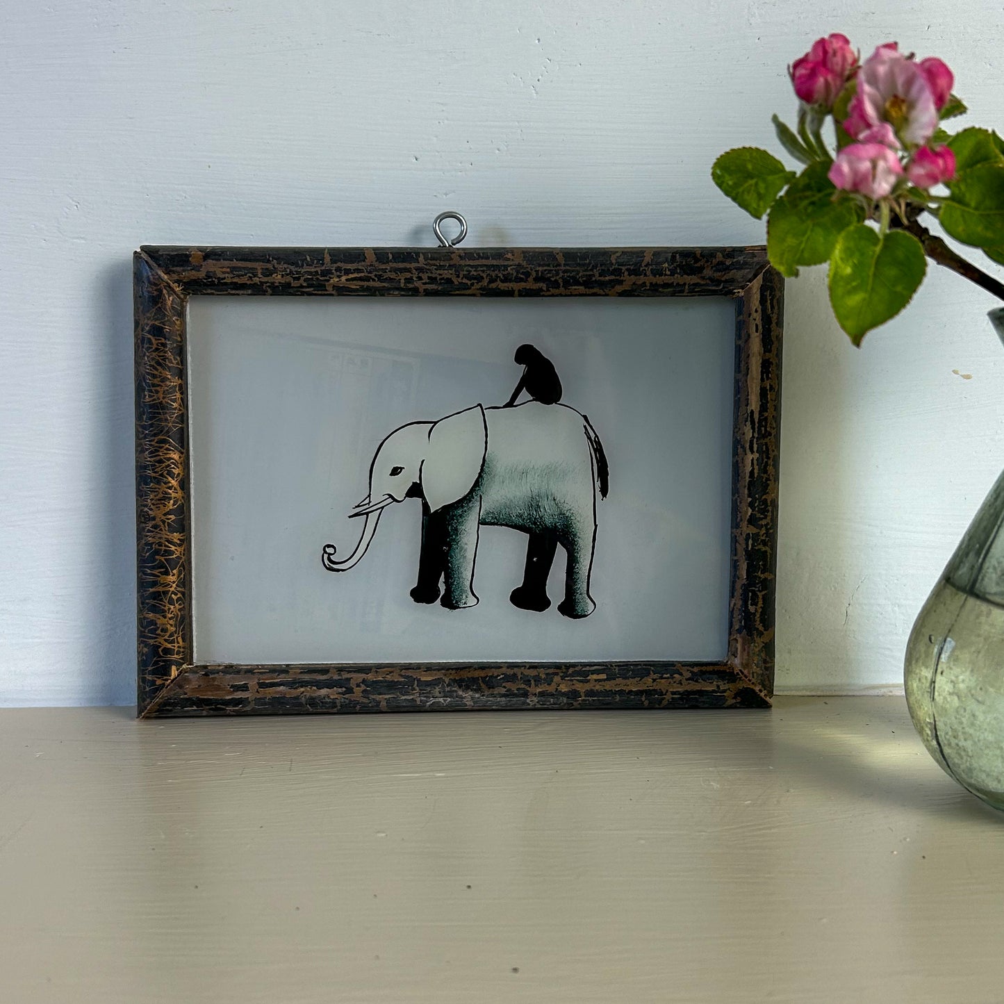 constance-and-denny-indian-reverse-glass-painting-boxed-packaging-hand-painted-artisan-art-individual-botanical-elephant-monkey-small