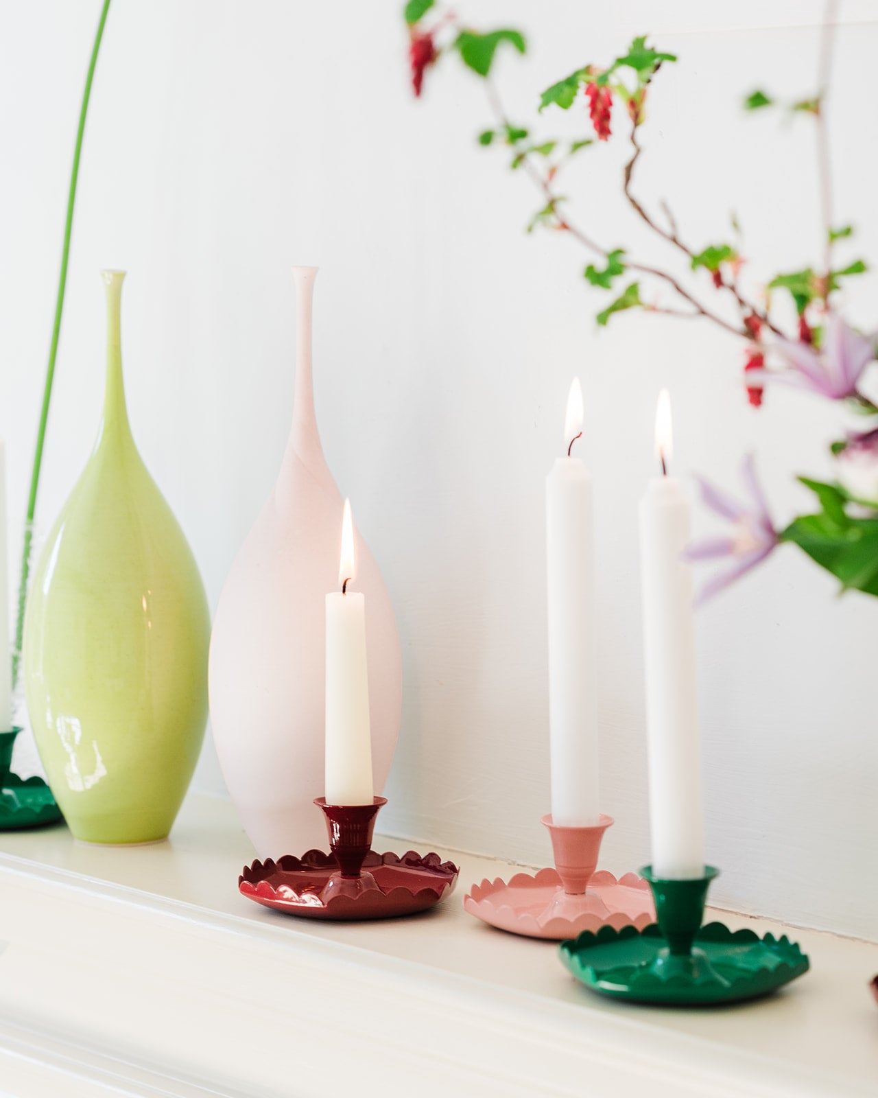 constance-and-denny-candle-holder-berry-scalloped-edge-metal-pretty-berry-emerald-blush-3-colours