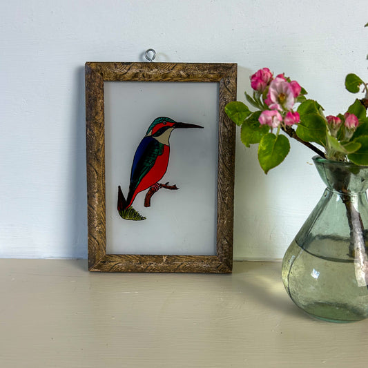 constance-and-denny-indian-reverse-glass-painting-boxed-packaging-hand-painted-artisan-art-individual-botanical-kingfisher-small