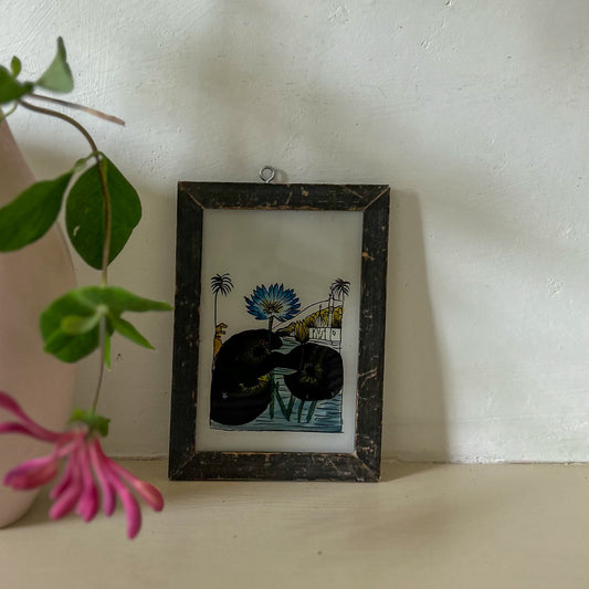 constance-and-denny-indian-reverse-glass-painting-boxed-packaging-hand-painted-artisan-gallery-walll-display-art-lotis-flower-5