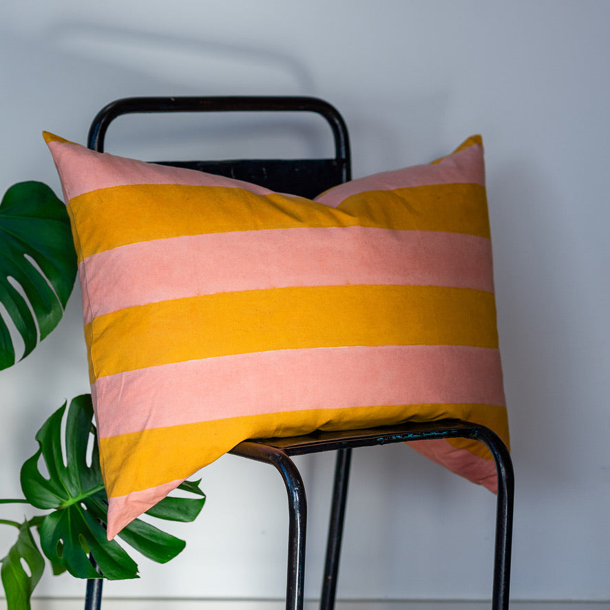 constance-and-denny-cushion-large-stripe-pink-and-apricot-front-view