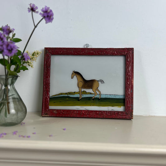 indian-reverse-glass-painting-horse-medium