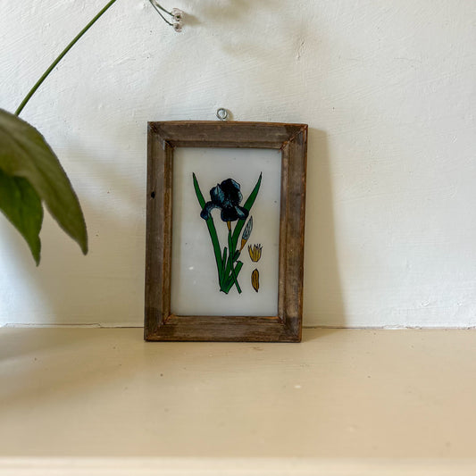 constance-and-denny-indian-reverse-glass-painting-boxed-packaging-hand-painted-artisan-gallery-walll-display-art-iris
