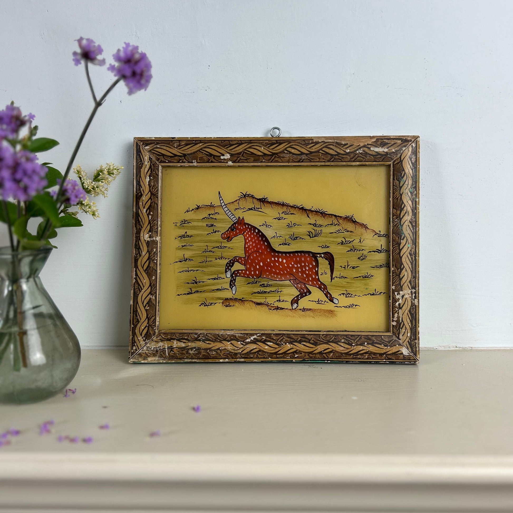 indian-reverse-glass-painting-unicorn-medium