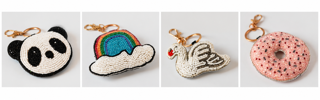 curio beaded handmade keyrings