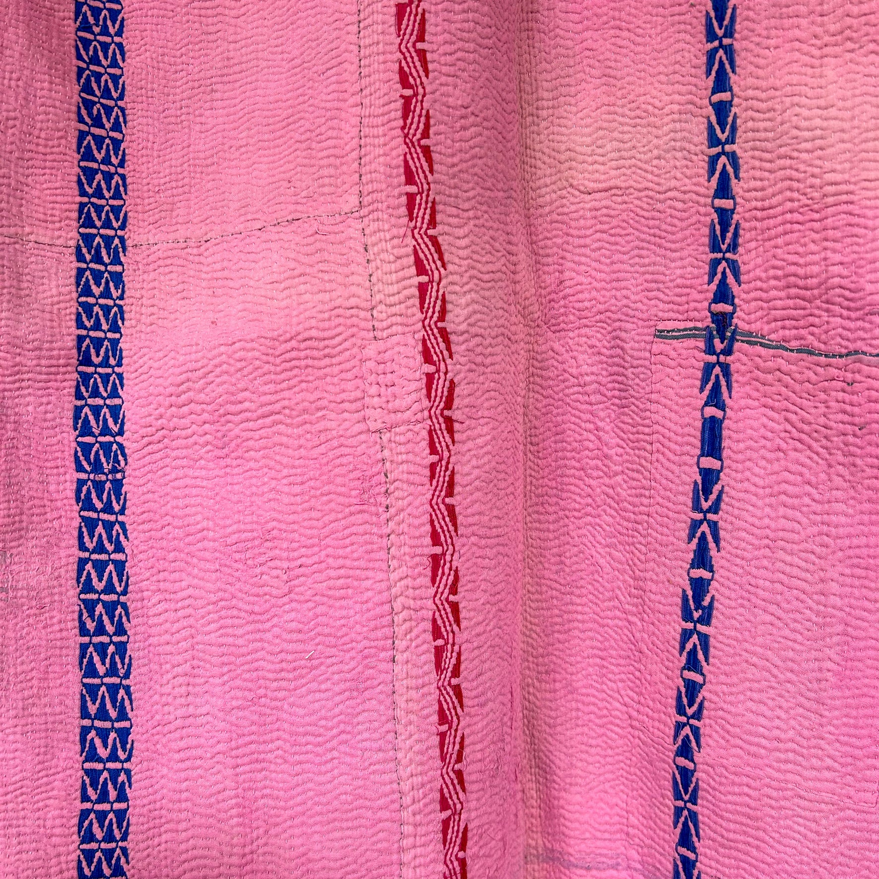 kantha vintage blanket throw pink 2034