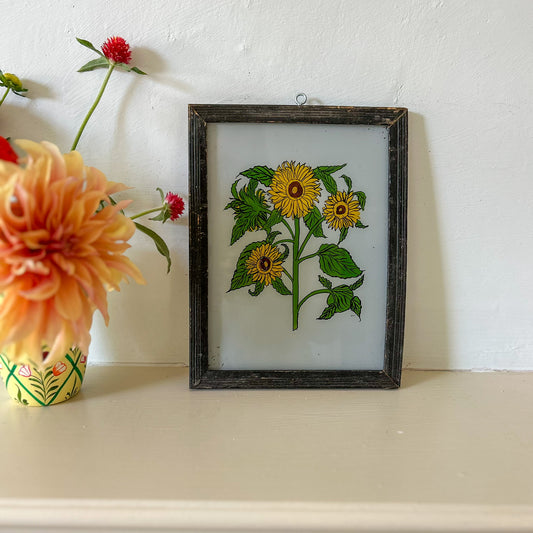 SUNFLOWER 2 Indian glass painting