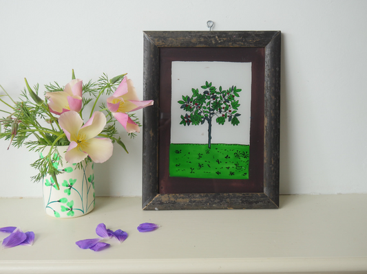 APPLE TREE Indian glass painting