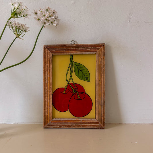 BIG CHERRIES 2 INDIAN GLASS PAINTING
