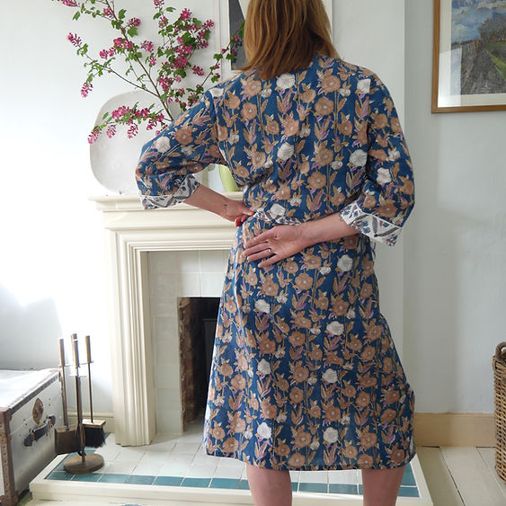 BLUE FLORAL robe