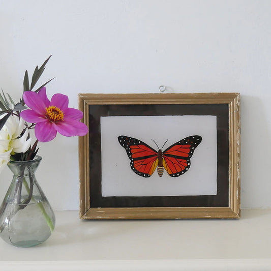 BUTTERFLY Indian glass painting