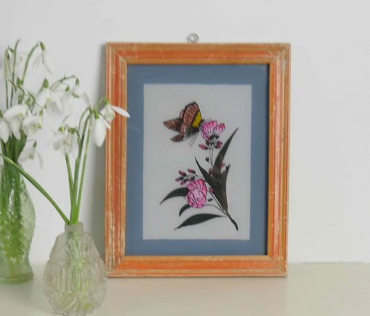 BUTTERFLY Indian glass painting