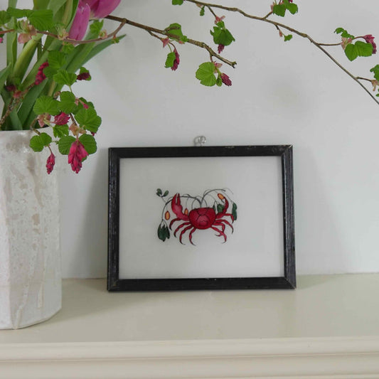 CRAB Indian glass painting