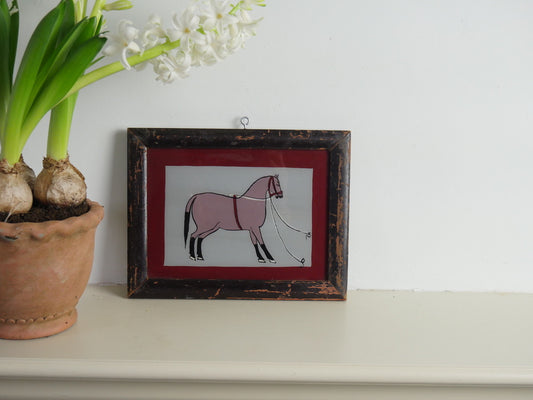 GREY HORSE
reverse painting
hand painted
glass painting