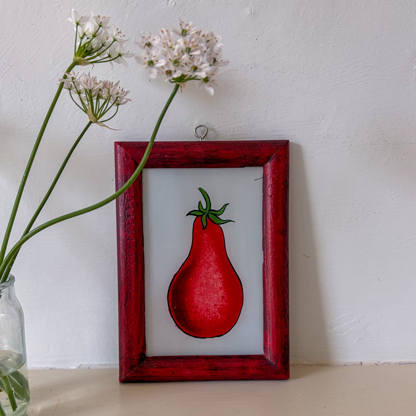 HERITAGE TOMATOES INDIAN GLASS PAINTING