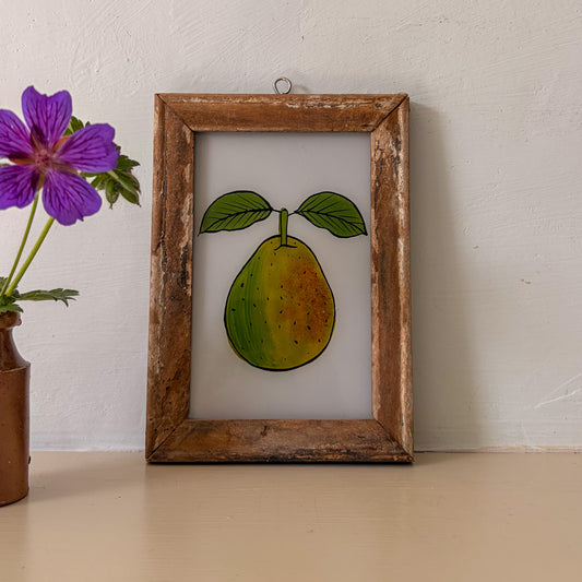 PEAR  Indian glass painting