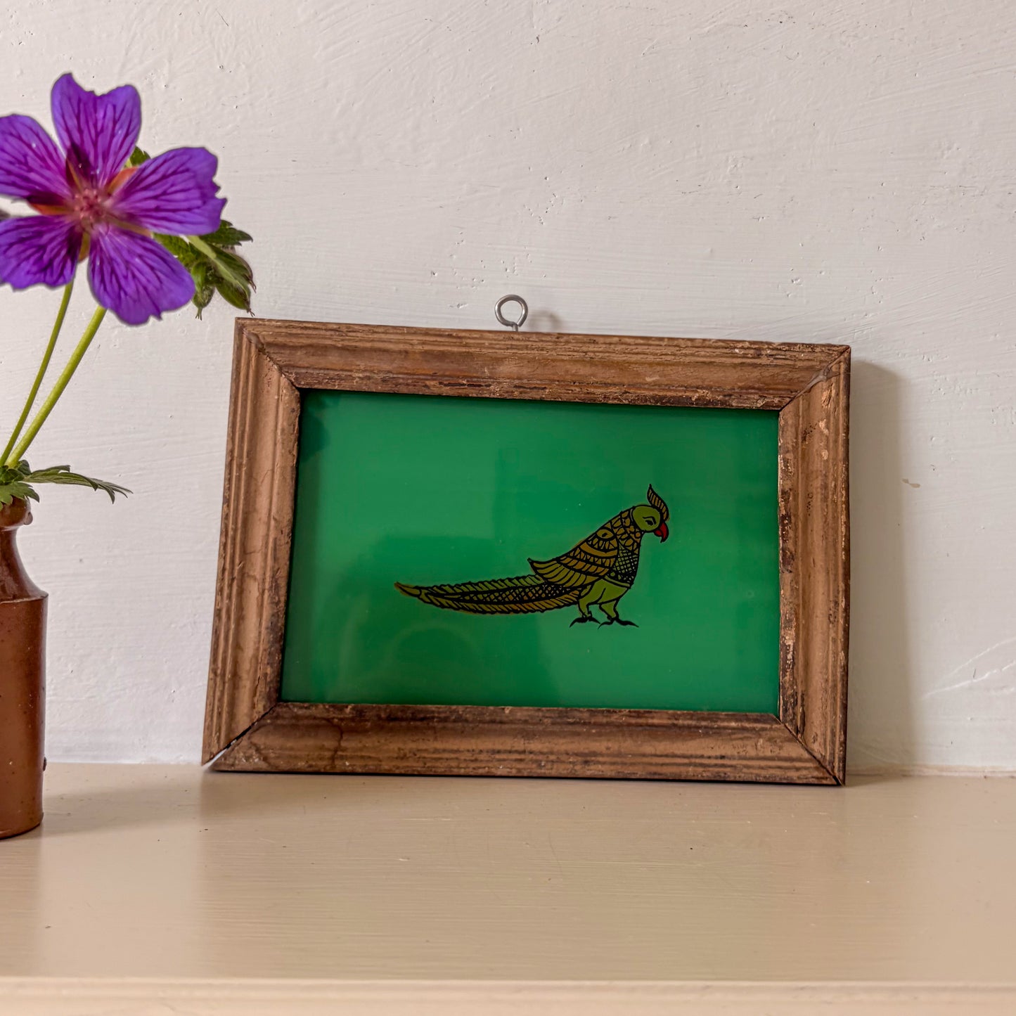 BIRD Indian glass painting