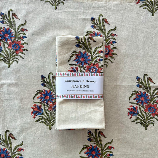 NEW WILDFLOWER set of 4 cotton napkins