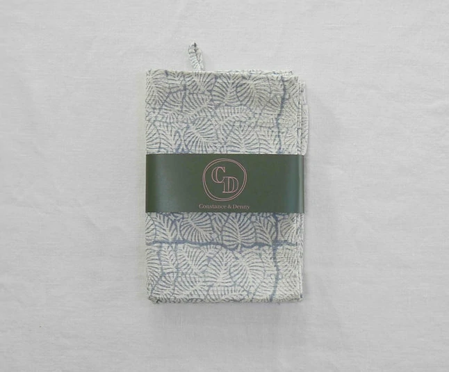 LEAF AIRY BLUE tea towel