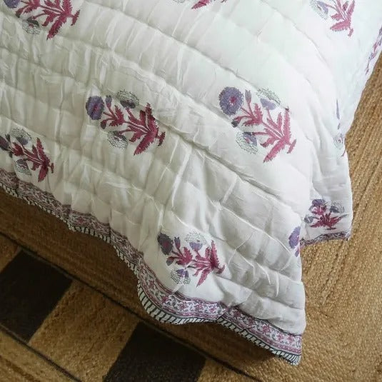 LILA hand block printed quilt