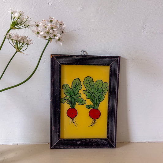 RADISHES GLASS PAINTING