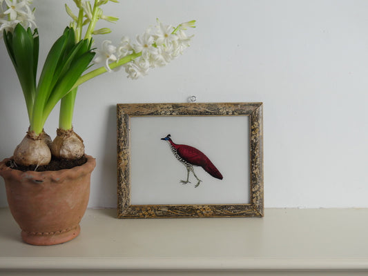 reverse painting
hand painted
glass painting
RED BIRD 