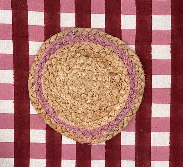 ROSE set of 6 hand woven mats