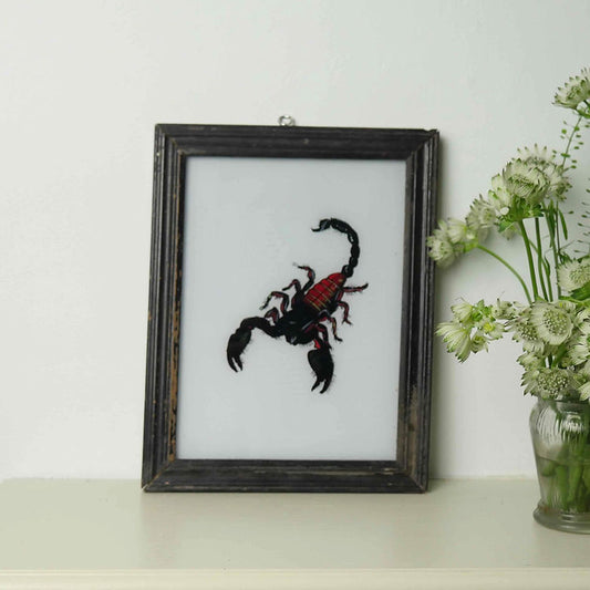 SCORPION Indian glass painting