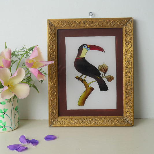 TOUCAN Indian glass painting 