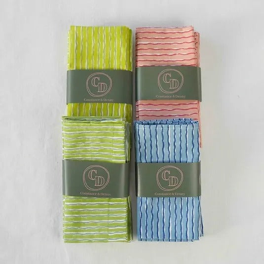 WIGGLE LINE set of 4 cotton napkins