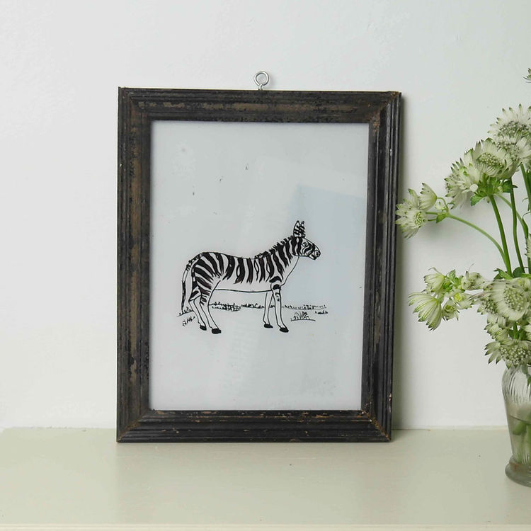 ZEBRA Indian glass painting