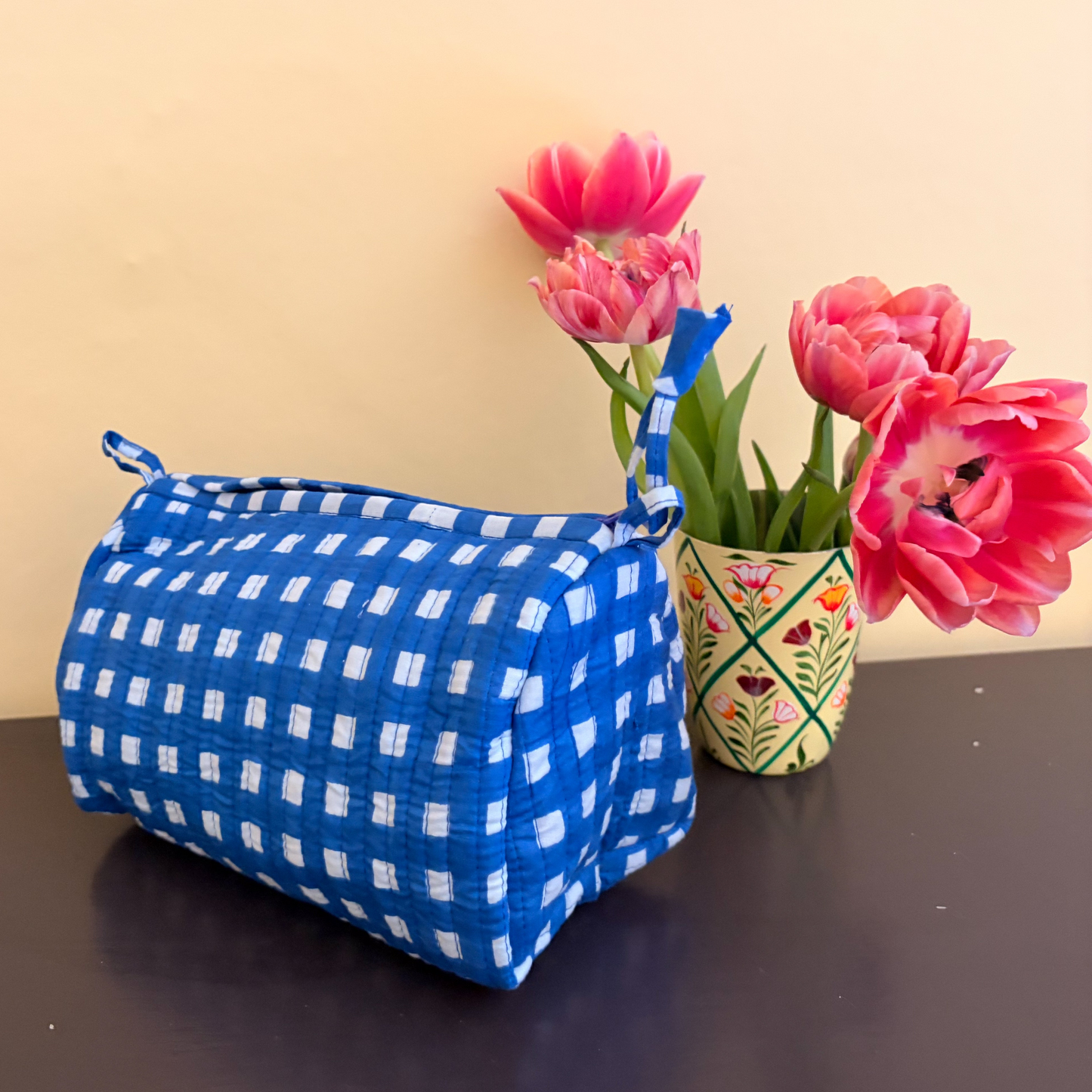 CHECK cosmetic bag - 3 sizes, 3 colours