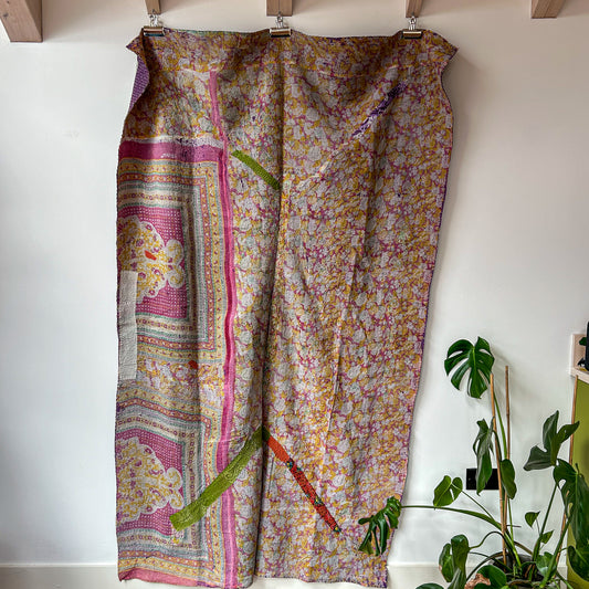 kantha-vintage-2007-hand-made-blanket-throw-textiles-wall-hanging-boho-embroidered-quilt-recycled-cotton-blanket-embroidered-textiles-patchwork-floral