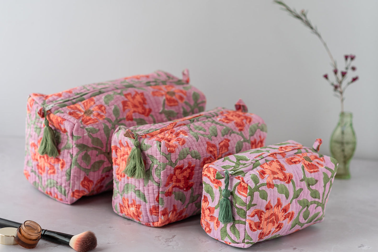 Cosmetic bag - 3 sizes, 4 designs