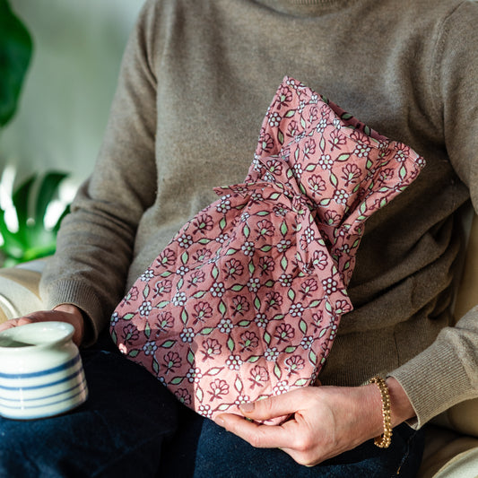 constance-and-denny-hot-water-bottle-geometric-pink-cosy-block-printed