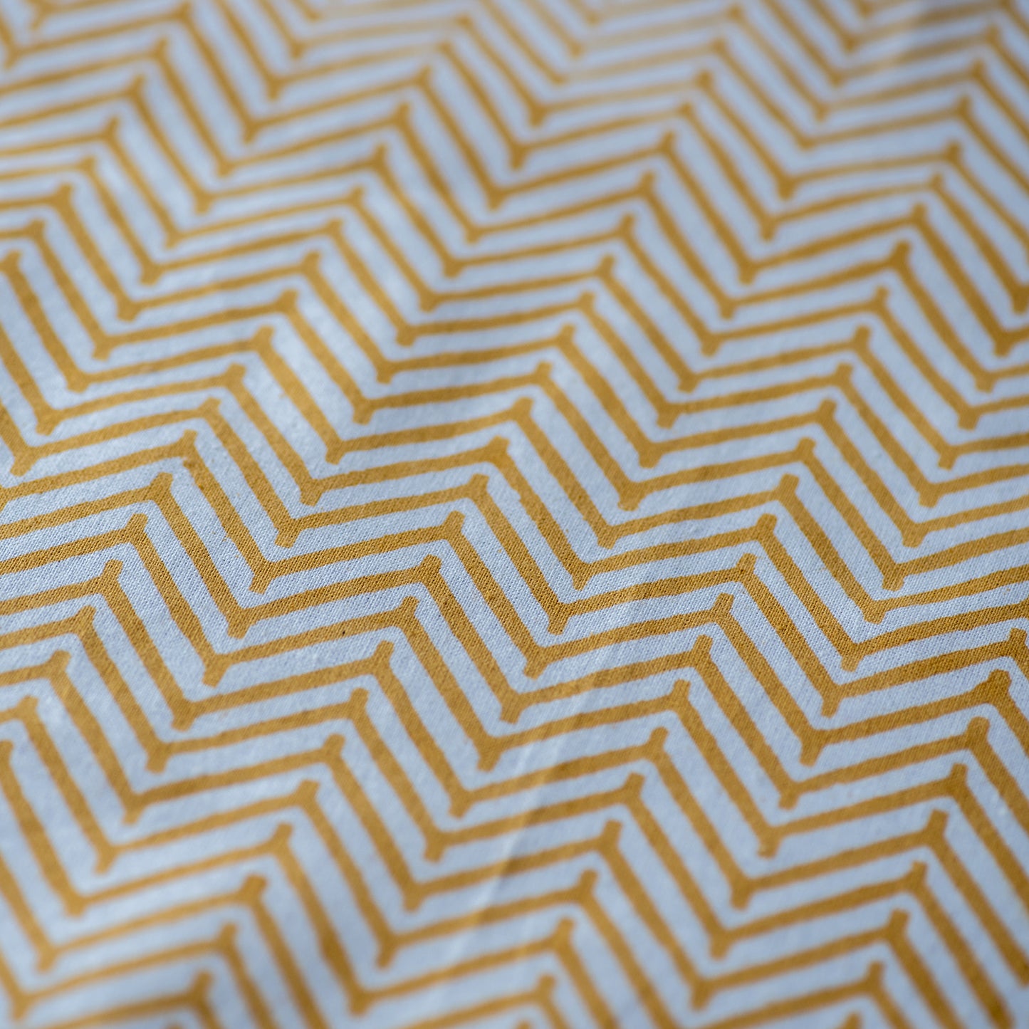 chevron-napkins-block-printed-apricot-nectar-detail