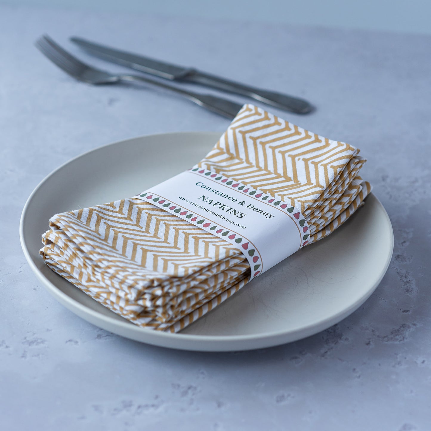 CHEVRON set of 6 cotton napkins
