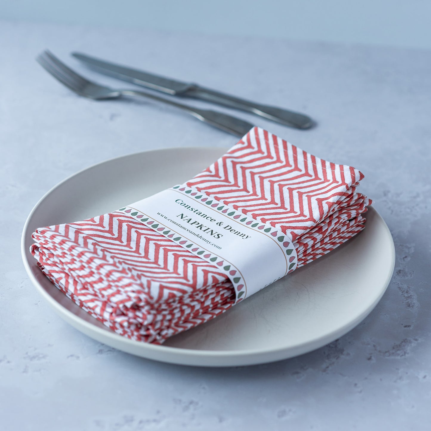 CHEVRON set of 6 cotton napkins
