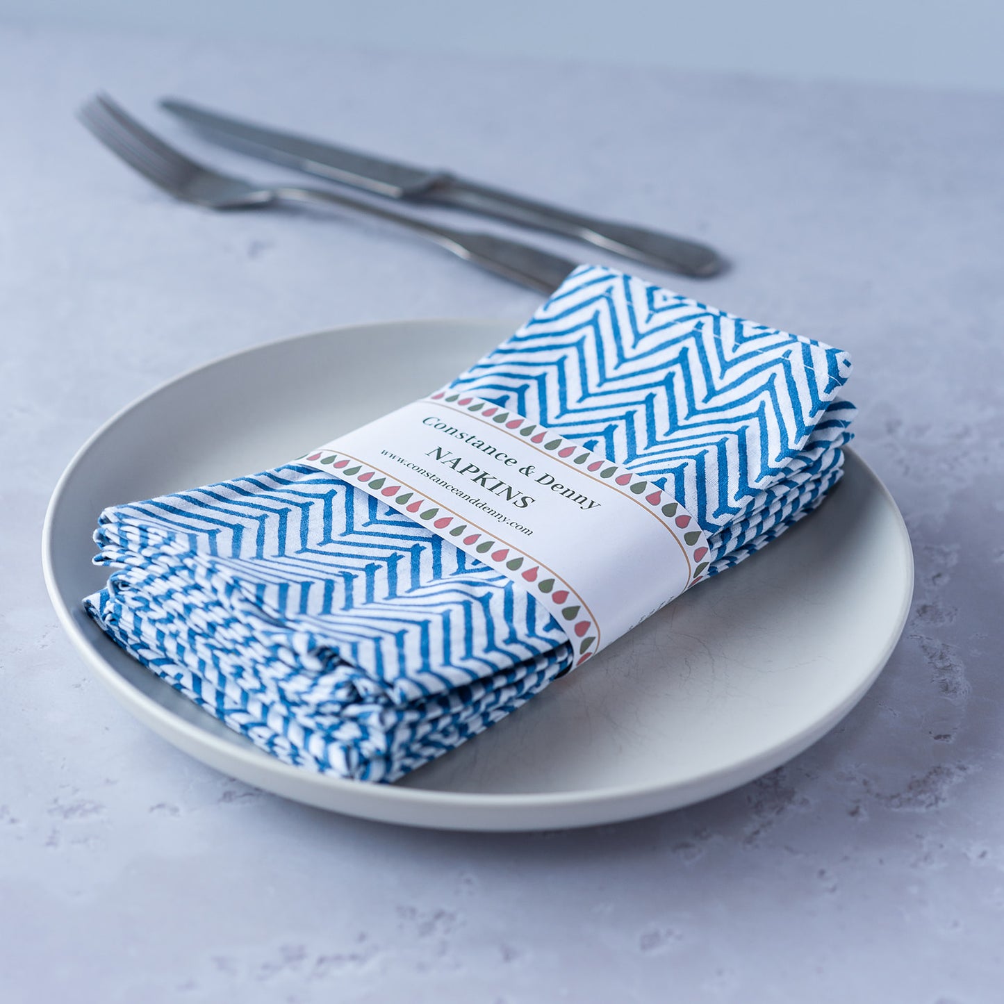 CHEVRON set of 6 cotton napkins