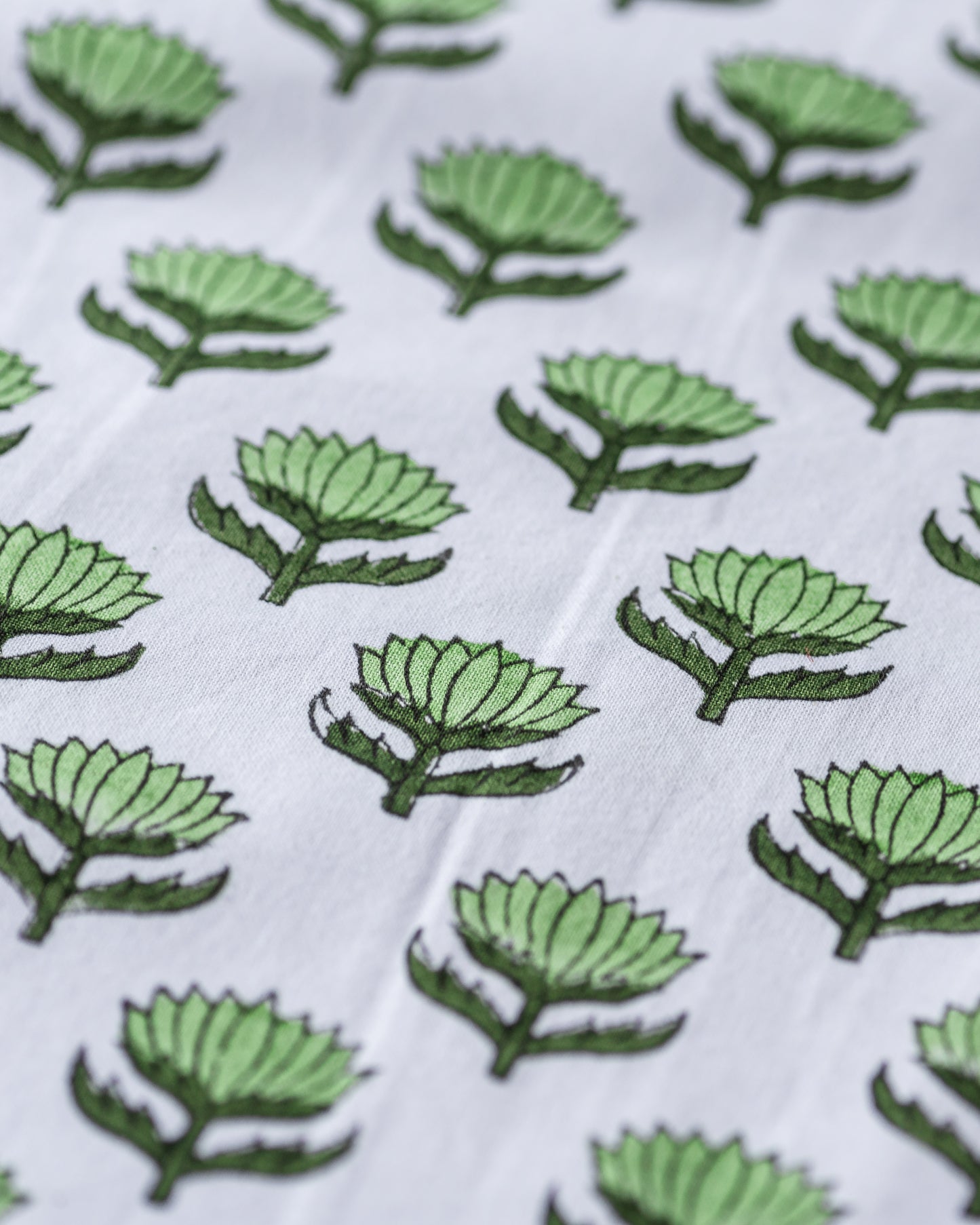 lotus-flower-green-napkin-block-printed