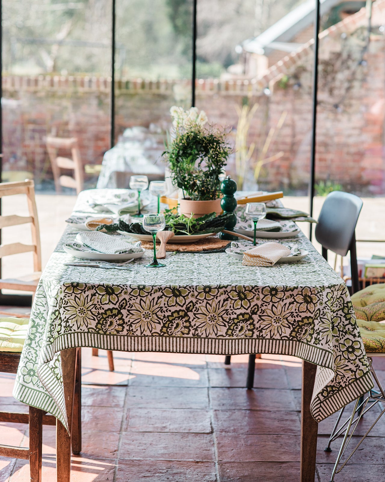 meadow-tablecloth-green-block-printed-fresh-8-seat-table-dressed