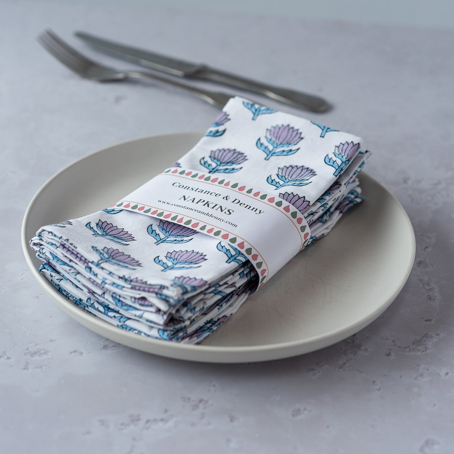 lotus-flower-napkins-block-printed-lilac-blue-set