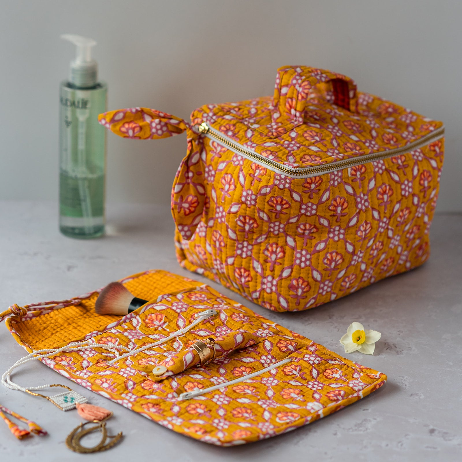 nectar-petal-cosmetic-case-washbag-block-printed-make-up-bag-open-jewellery-roll