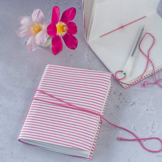 constance-and-denny-notebook-block-printed-handmade-paper-pink-stripe