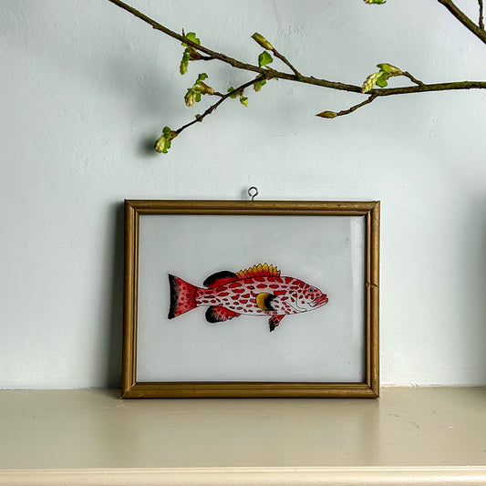 constance-and-denny-red-fish-medium-glass-painting-hand-painted 