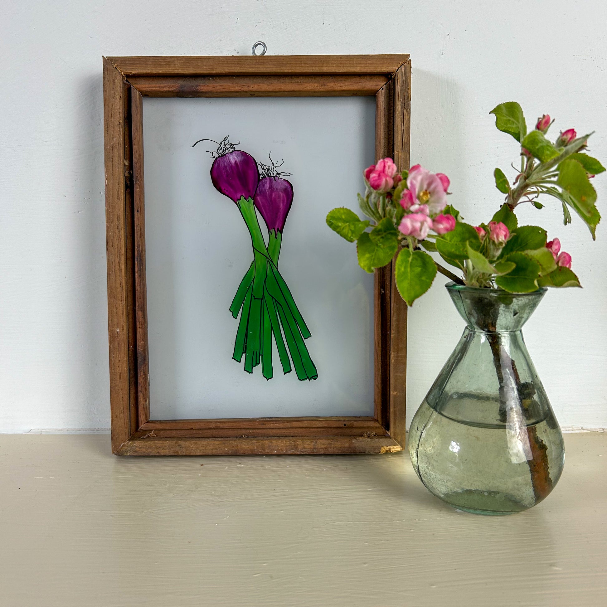 constance-and-denny-indian-reverse-glass-painting-boxed-packaging-hand-painted-artisan-gallery-walll-display-art-salad-onions